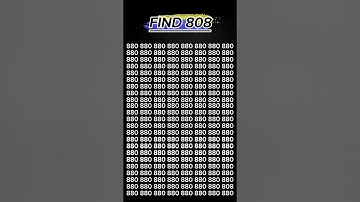 Challenge yourself to FIND 808 in 5sec #pickyourbrain