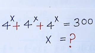 Solve for 'x' in this nice exponential equation | Math Olympiad Mathematics