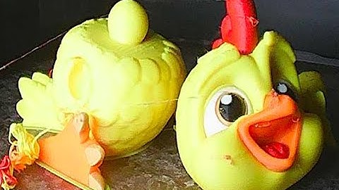 3D printing time lapse - Bambu Lab P1S - Flexi Factory Chicken in just 13 seconds!