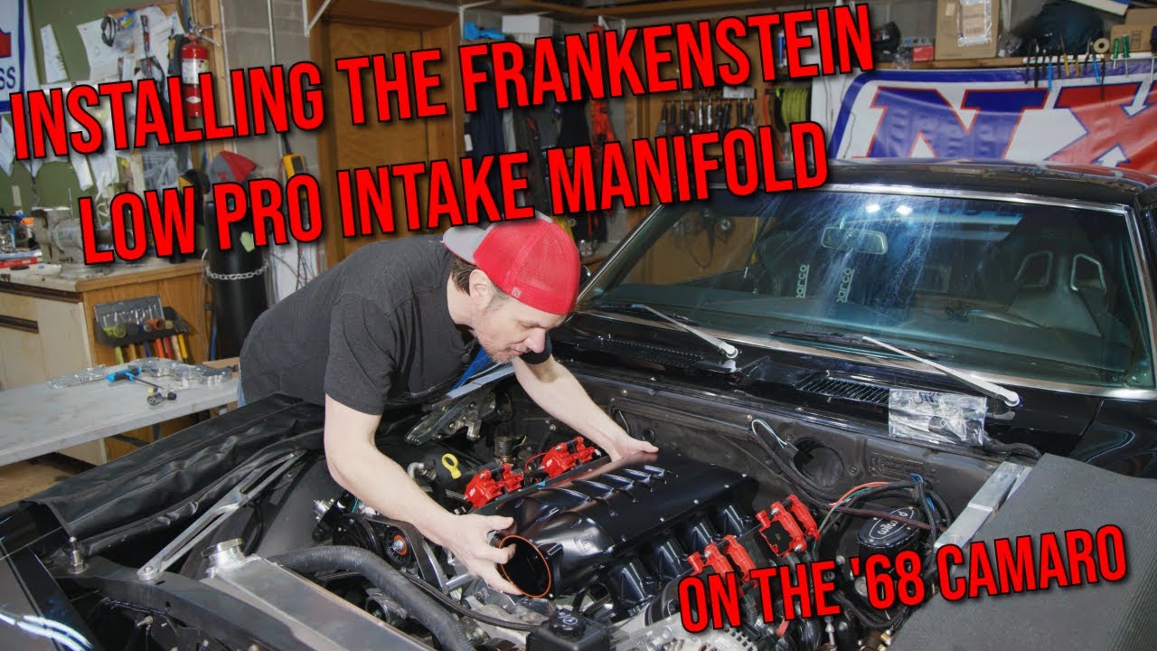 Frankenstein Low Pro Intake Manifold Installed On The 1968 Camaro!!