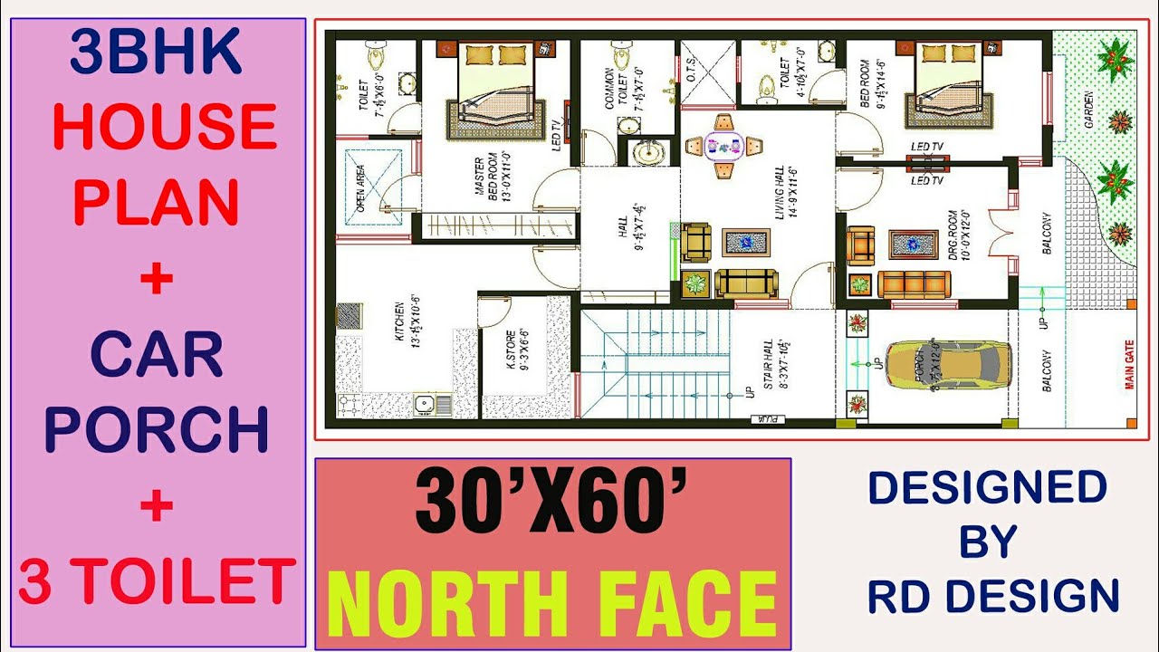 Ghar Ka Naksha || 30x60 House Plan || 30 By 60 House Design || Makan Ka ...