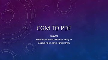 Batch Convert CGM to PDF via command line CLI