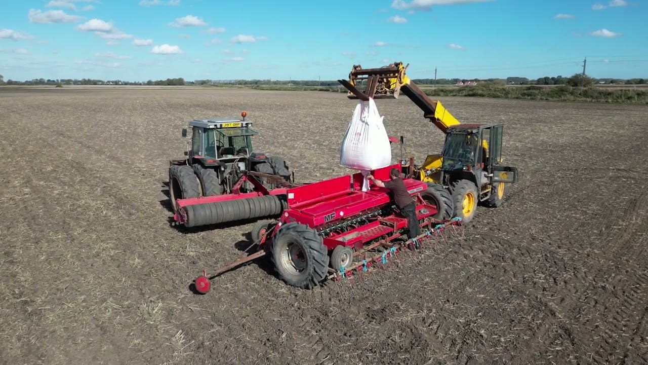 Seed Drilling & Drone flying in the Fens.