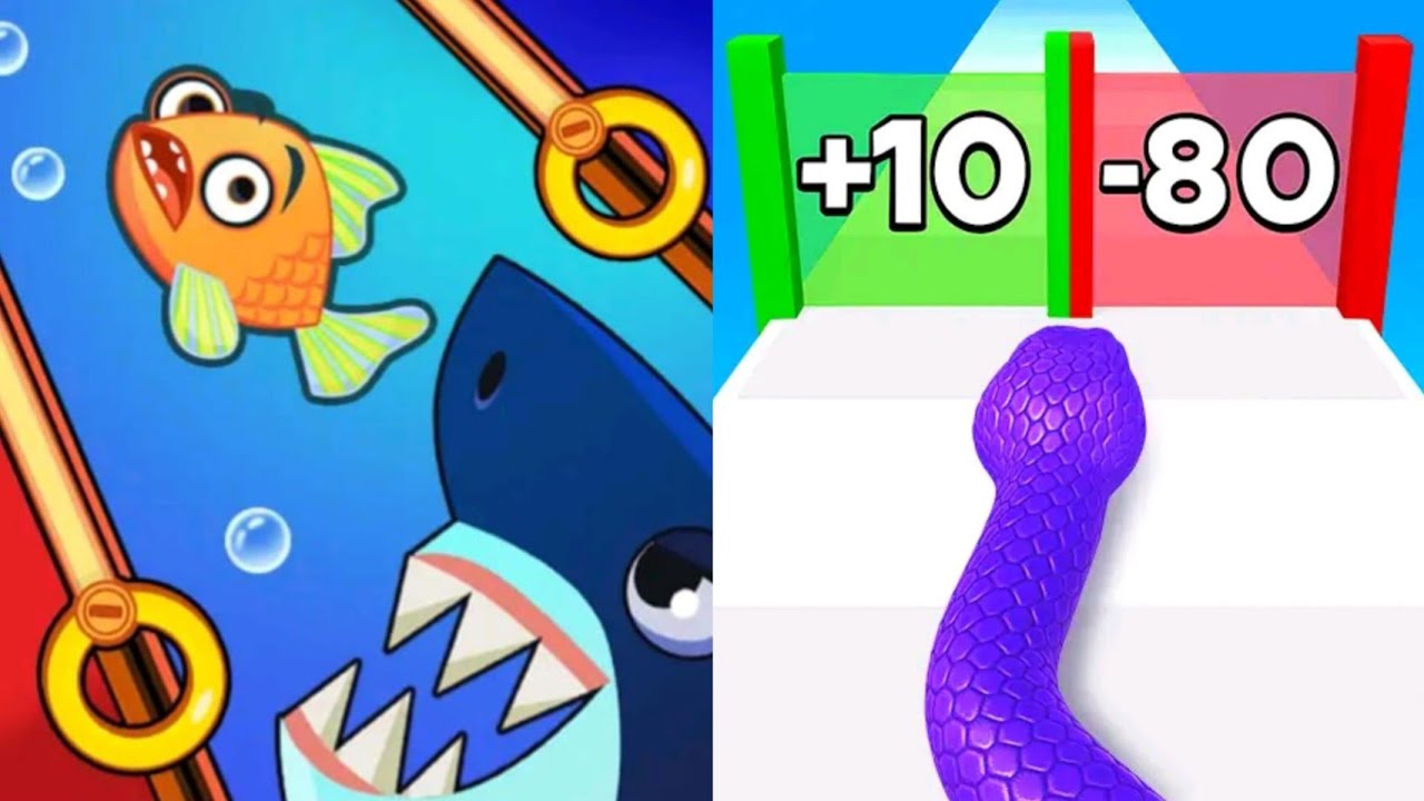Fish Vs Snake Save The Fish vs Snake Run Race Satisfying ASMR Gameplay (Android,ios ...