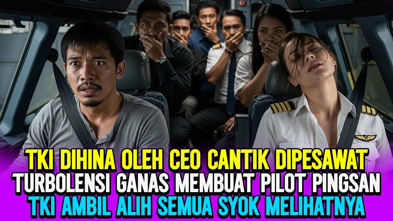 TKI DIHINA MISKIN OLEH CEO CANTIK DIPESAWAT , TURBOLENSI GANAS MEMBUAT PILOT PINGSAN TKI AMBIL ALIH
