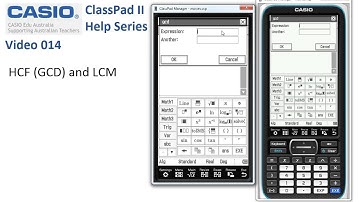 ClassPad Help 014 - HCF and LCM