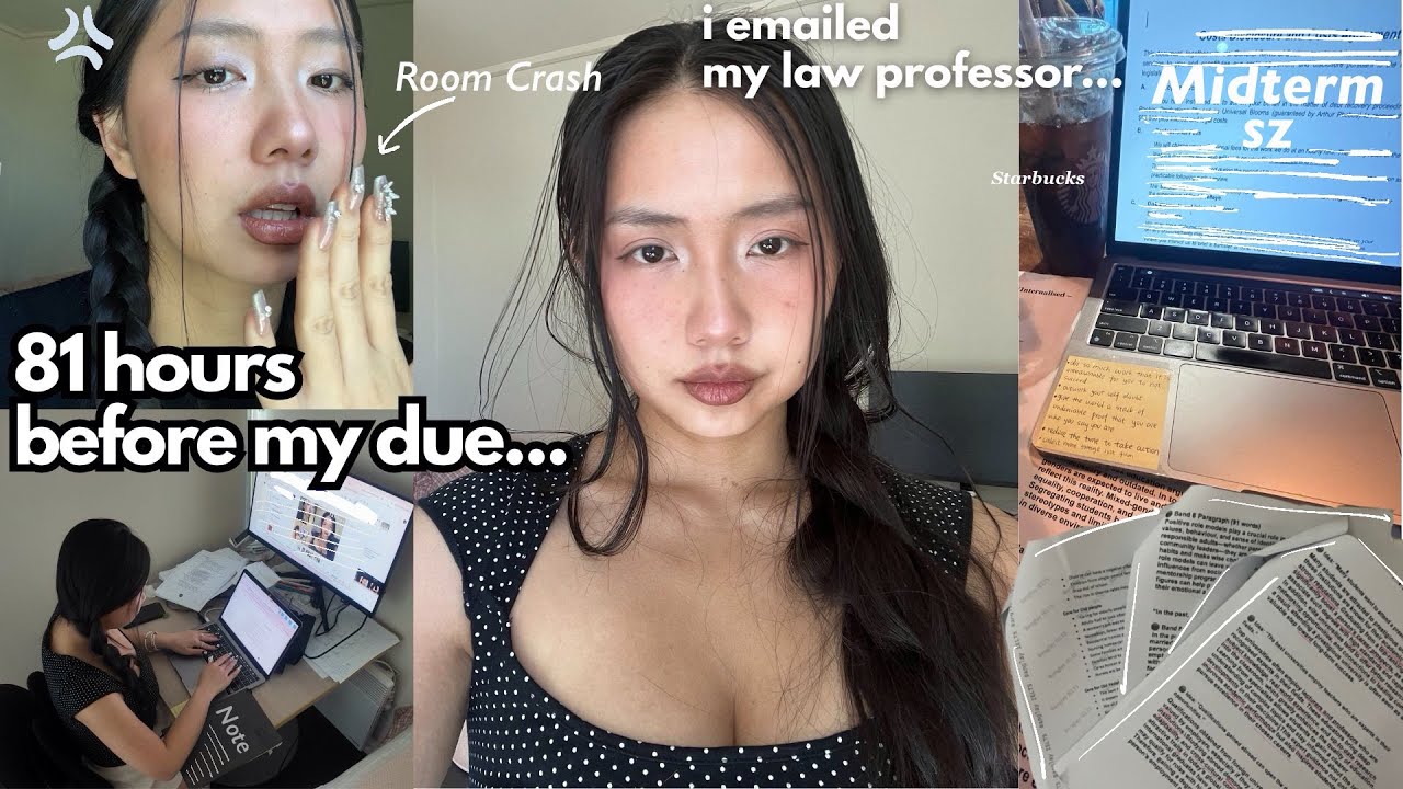 ༄Romanticizing Law School🐈‍⬛  Struggle to get up📓 Cramming for Due | Healthy Grinding ⚖️