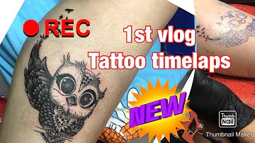 Owl tattoo timelaps