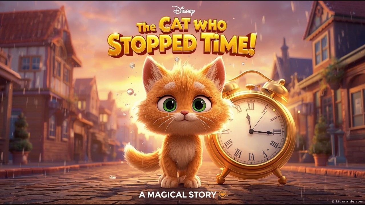 The Clockmaker’s Curious Cat | Magical Time-Stop Adventure for Kids 🐱⏰✨