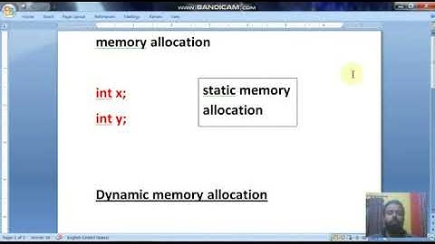 Static and dynamic memory allocation (best video)