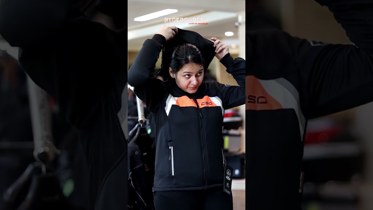 Be a "spokes" woman! DSG URBAN RIDER HOODIE , a unisex soft-shell hooded jacket.