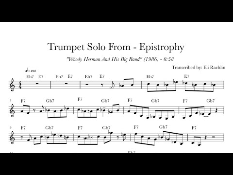 Epistrophy - Trumpet Solo Transcription