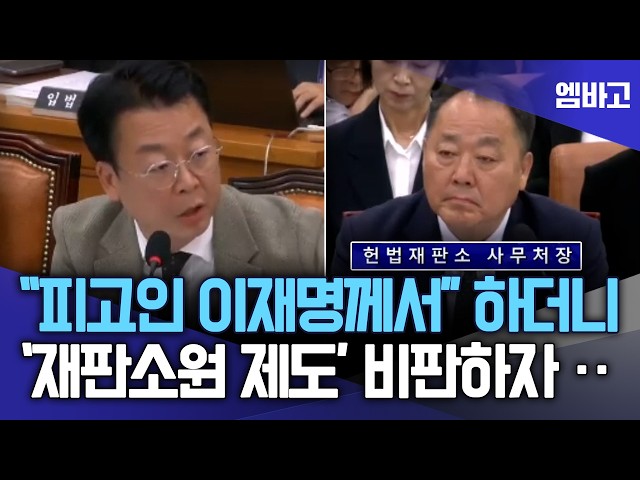 곽규택, "피고인 이재명께서" 하더니 ... '재판소원' 비판에 헌재처장의 반박 | 국회 법사위 [헌법재판소 국정감사] (261013)