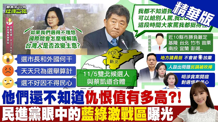 【张若妤报新闻】 "若民进党年底选不好" 蔡英文一句话让网友炸锅｜"不道自己这么多事可给别人骂" 陈时中:我EQ好 精华版@CtiTv - 天天要闻