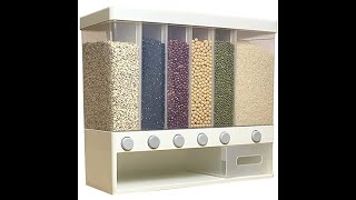 Household Wall Mounted Storage Box Cereal Container Food Dispenser - White| Jazp.com
