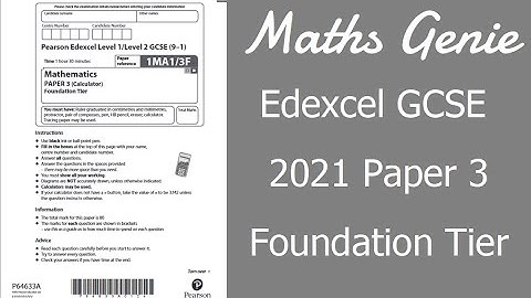 Edexcel GCSE Maths November 2021 Paper 3 Foundation Exam Paper Walkthrough