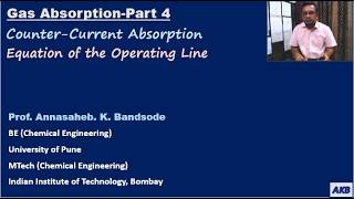 Gas Absorption Part 4  Counter Current Absorption [One Component Absorbed]