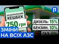 Кешбек на газ бензин та ДП ліміти терміни та умови 2026 Подробиці 