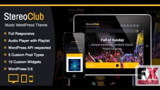 Preview StereoClub / Music WordPress Theme Entertainment - WordPress screenshot 3