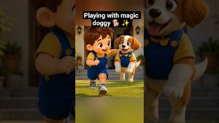 playing with my magic doggy #ai #baby #dog #aishorts #shorts