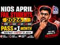 NIOS Failed Students April 2026: How to Pass in 1 Month? | NIOS On-Demand Exam 2026