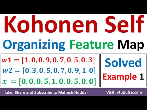 24. Kohonen Self-Organizing Feature Map KSOFM KSOM Solved Example 1 ...