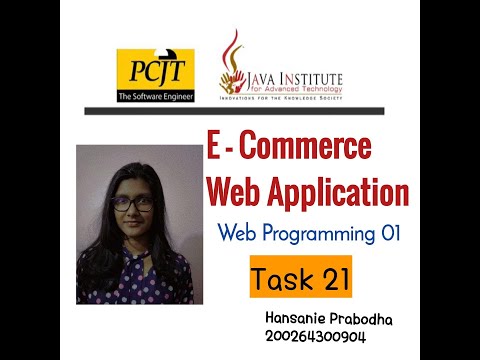 Web Programming 01 e Shop| Task 21 | 1st Year | Java Institute