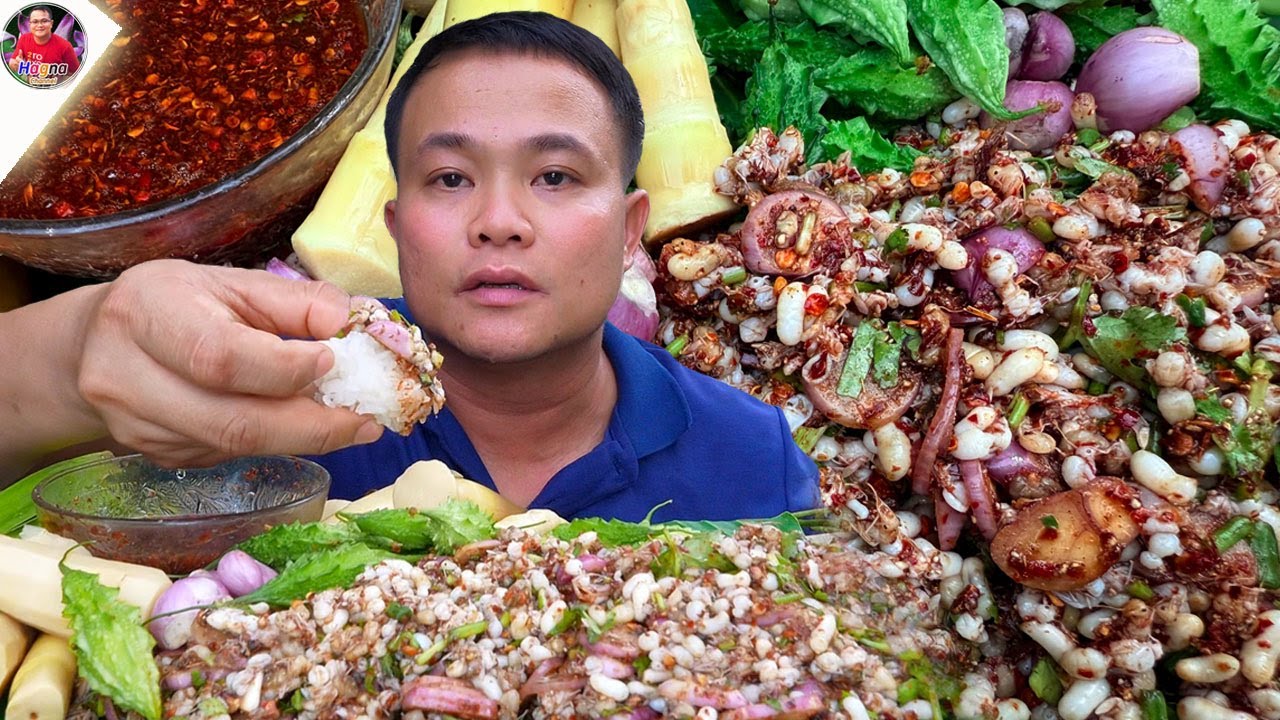 ก้อยไข่มดแดงหลงฤดู แกล้มมะระขี้นก หน่อไม้ไร่ดอกกระเจียวหยุบคำใหญ่ๆ แซ่บๆ คัก