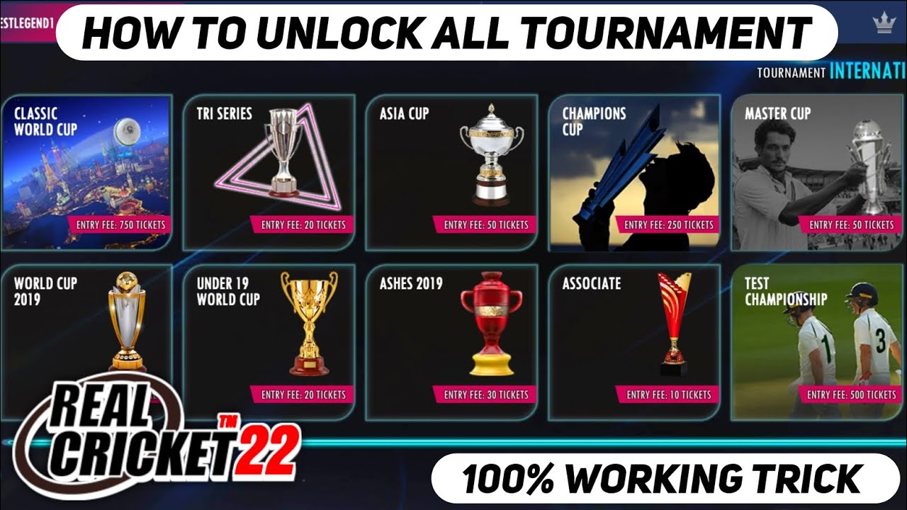 How To Unlock All Tournaments In Real Cricket 22 | How To Unlock Everything In Real Cricket 22
