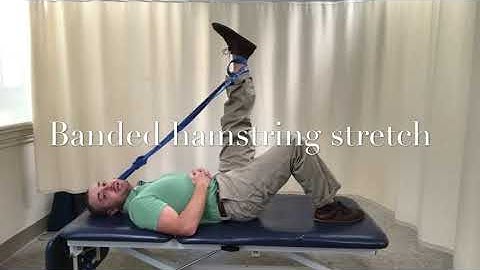 Dynamic Hamstring Stretch With Resistance Band