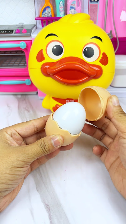 Yellow Duck Eating Egg Set Toys, Satisfying With Unboxing Miniature ASMR Video