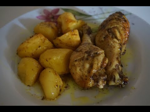 ქათმის ბარკლები კართოფილით, ღუმელში