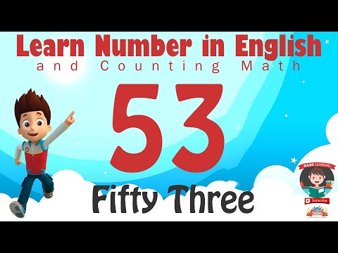 Learn Number Fifty Three 53 in English & Counting Math