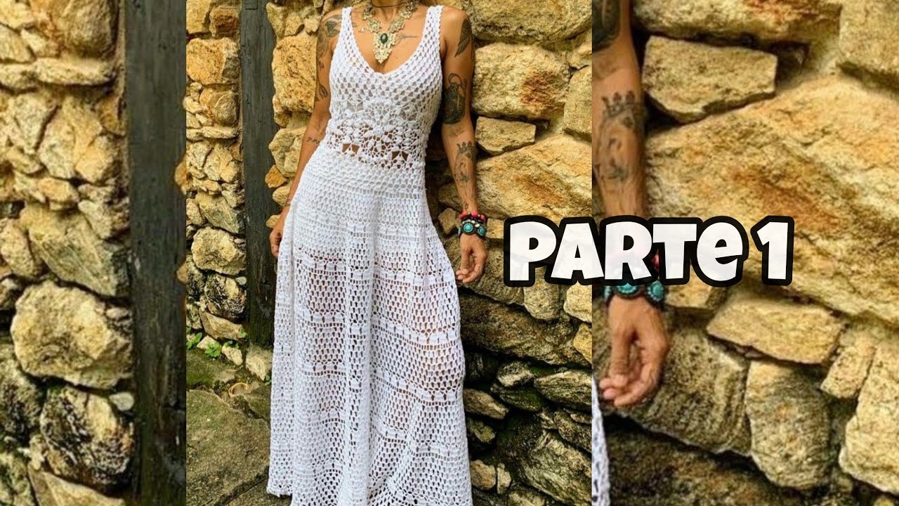 Vestido rubi em crochê/parte 1