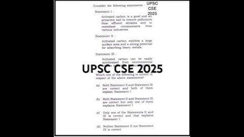 UPSC CSE 2025: Activated Carbon #environment #upsc2025 #science