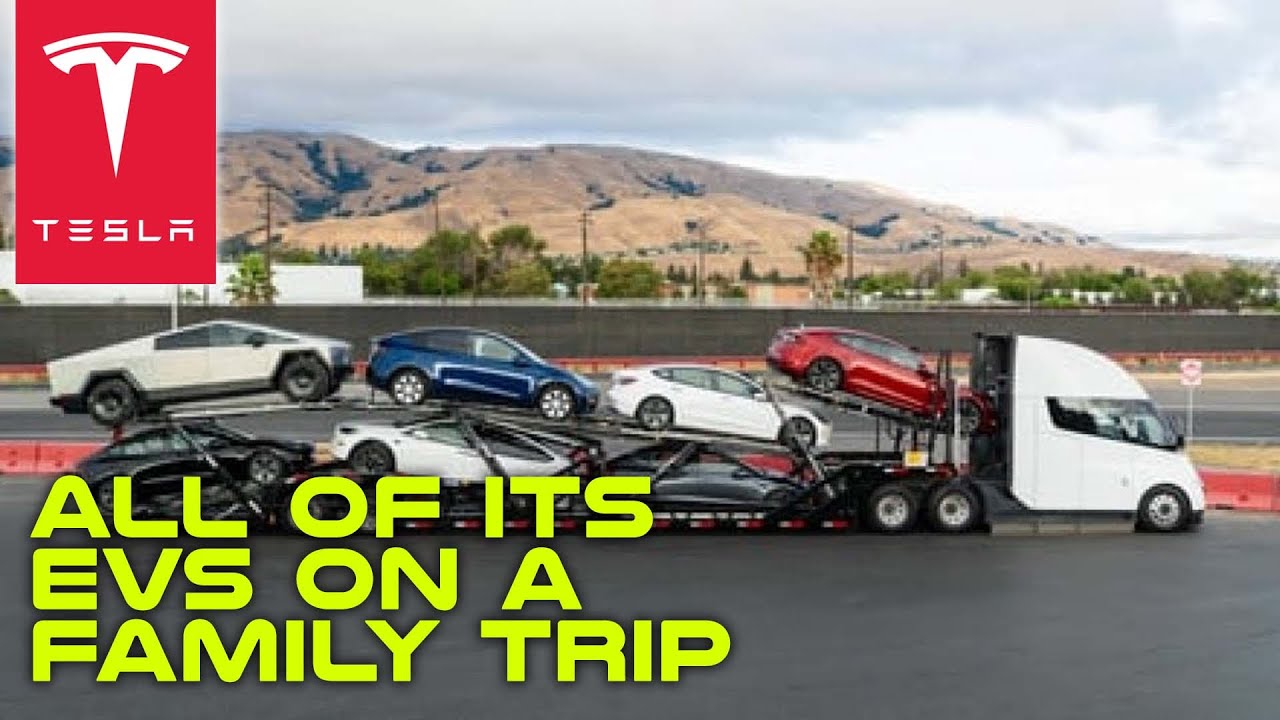 Tesla Shows Off All Of Its EVs On A Family Trip - YouTube