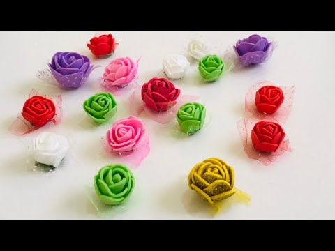 How to make a rose using foam paper | foam flower| roses from foamiran