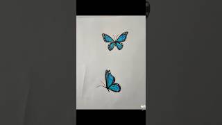 Easy step two butterfly drawing tutorial #art #drawing #shorts