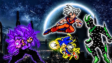 Ghost OP (AF) VS Goku DBS V3.5 OP (AF), Sonic Chaos OP (AF) & Ben 10 UA OP (AF) in Jump Force Mugen