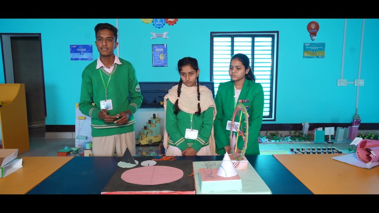 conic section 3d working model - maths - for maths exhibition ELLIPSE BY SAMEER ANSHU & MEHARBANO