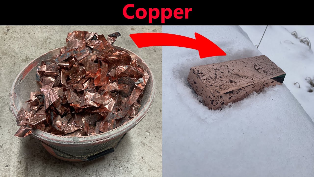 Copper Sheet Melted Into An Ingot,Copper Bullion From Scrap YouTube