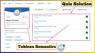 Tableau Semantics | Salesforce Trailhead | Quiz Solution