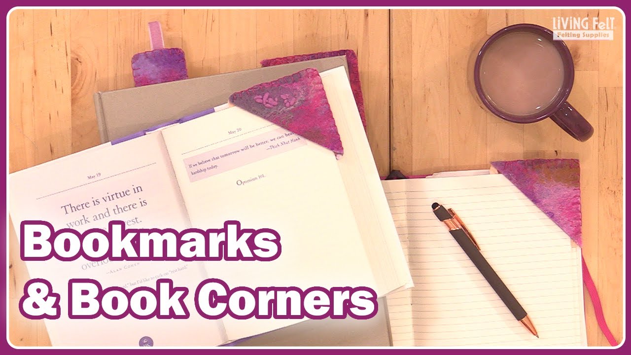Beginner Wet Felting Tutorial: Artful Bookmarks and Book Corners 