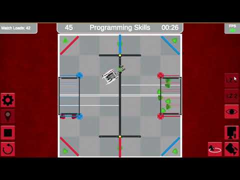 72 points over under vex virtual skills | RoboRamsB | 54058B