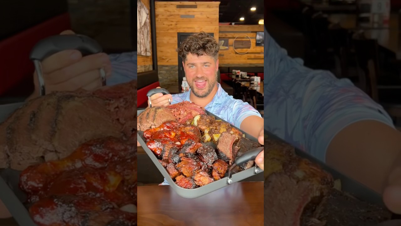 GOING ALL OUT with INSANE BBQ PLATTERS at The Addy's BBQ in Edison, NJ!! 🍖🔥🤤 #DEVOURPOWER