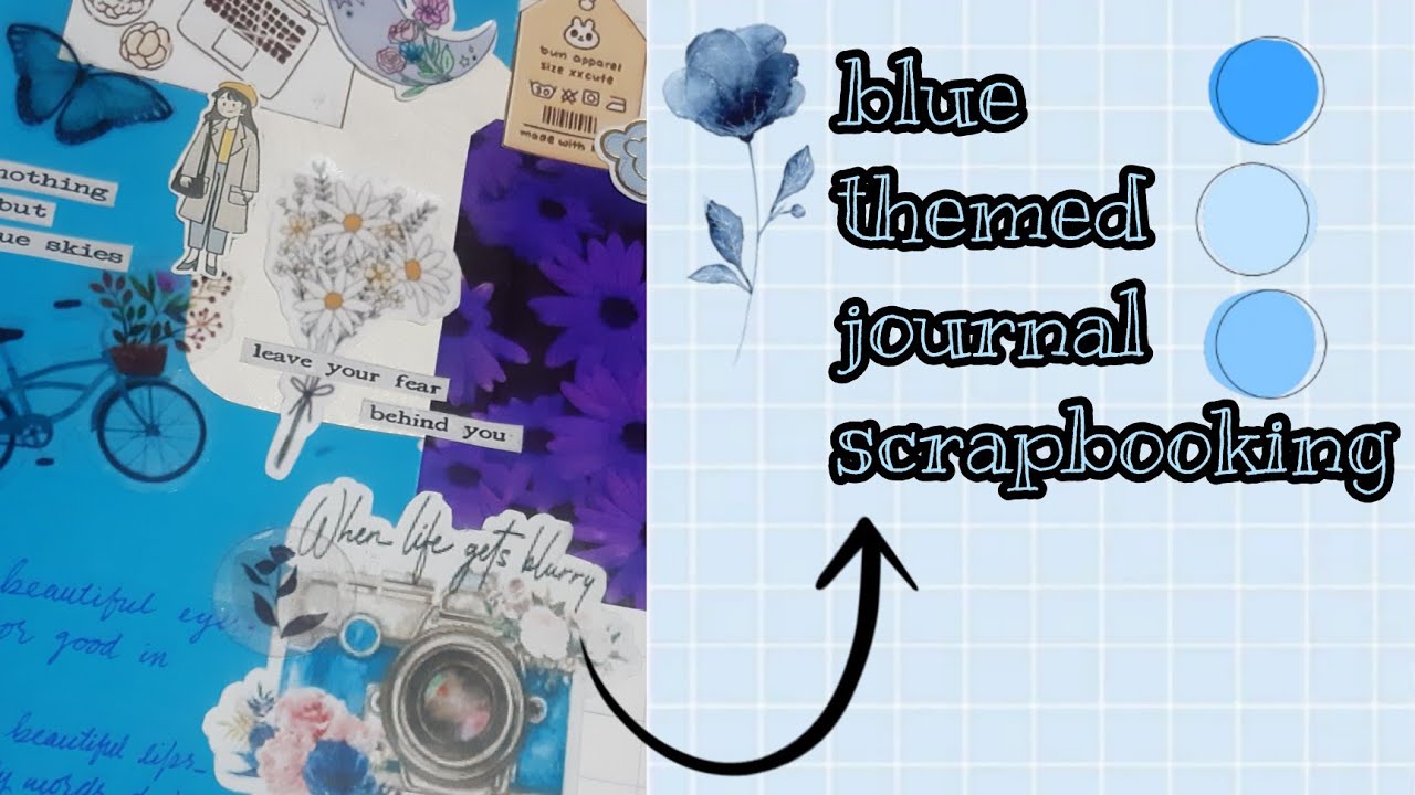 journal (blue themed) scrapbooking process~💎💠