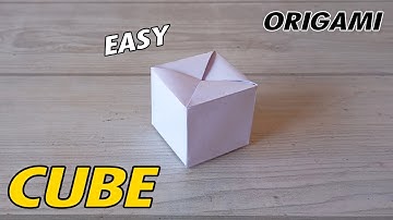 PAPER CUBE ORIGAMI|HOW TO MAKE A CUBE ORIGAMI EASY TUTORIAL FOR BEGINNERS|STEP BY STEP FOLDING