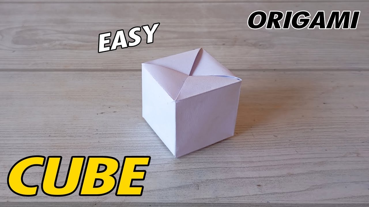 PAPER CUBE ORIGAMI|HOW TO MAKE A CUBE ORIGAMI EASY TUTORIAL FOR ...