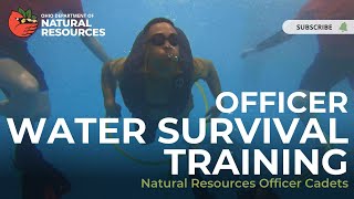 Officer Water Survival Training with Natural Resources Officer Cadets