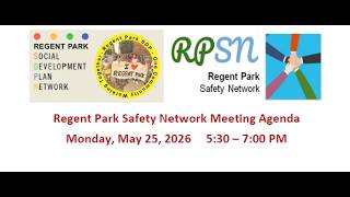 Regent Park Safety Network Meeting Focuses on Traffic Safety, Community Concerns, & Updates
